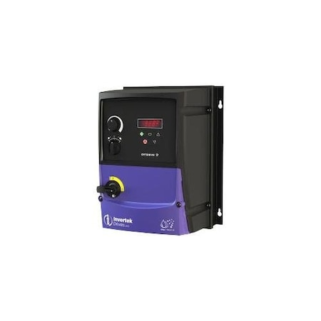 Invertek Drives 1.1 kW 1.5 HP, 10.5 A; Size 2, IP66 Outdoor Switched ODE-3-220105-1F4B-01